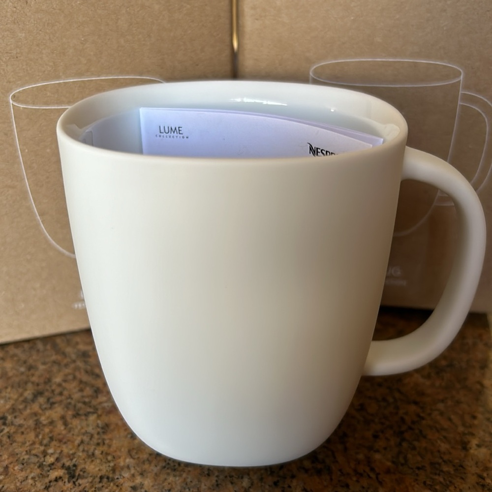 Nespresso Lume mugs, 2 sets. Total of 4 cups. Brand new.